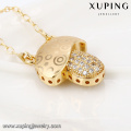 43084 Xuping fashion jewelry gold special design necklace with Synthetic zircon